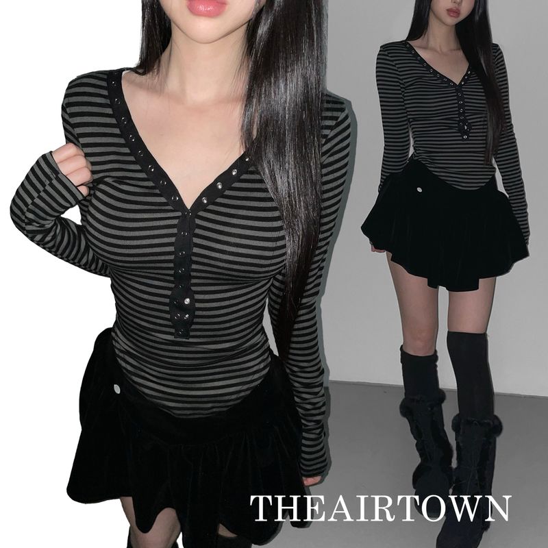 THEAIRTOWN（ザエアータウン）の「マダガスカルスナップトップ(2 color)（トップス）」