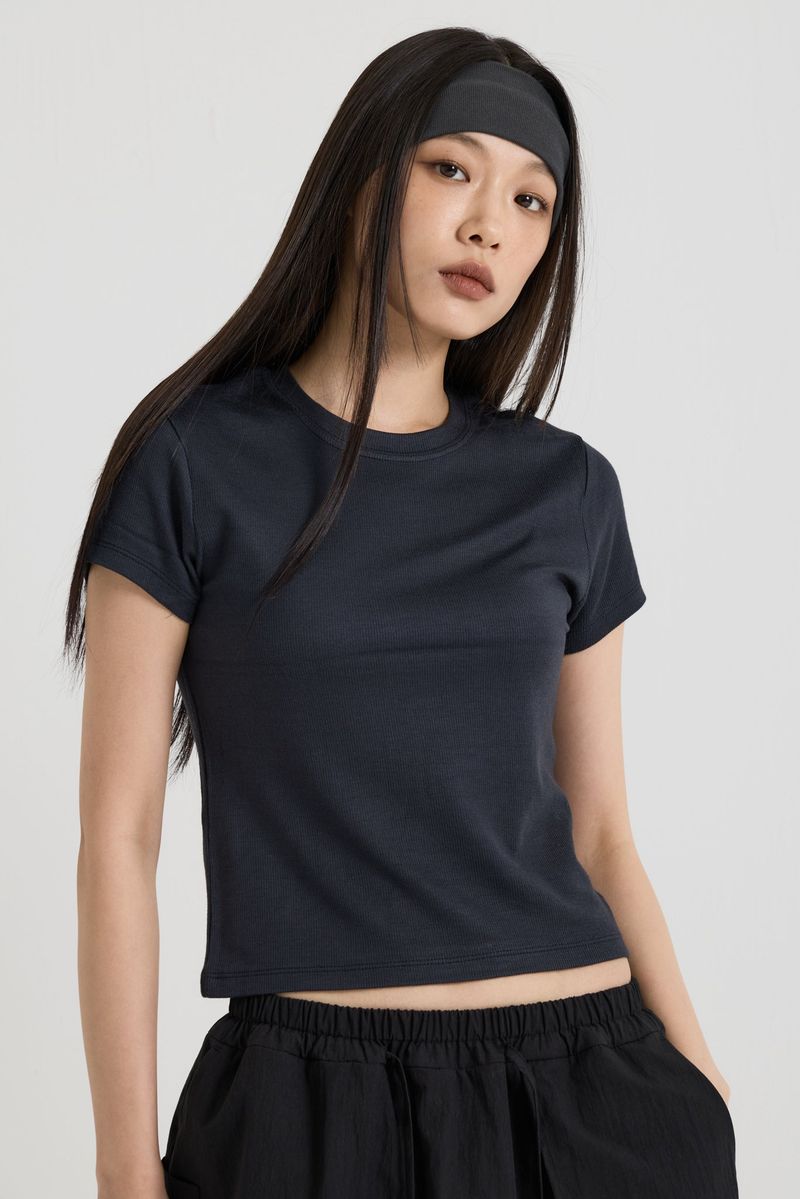 vadefy(ベイディフィー)の「Baby T-shirt, Charcoal(Tops)」