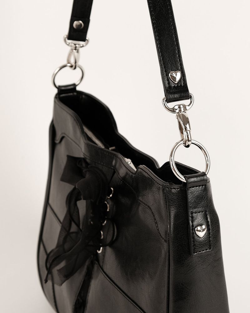 Bustier ribbon bag_black