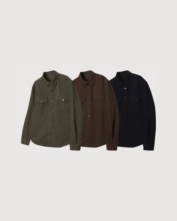(UNISEX) Western Over Cotton Shirt