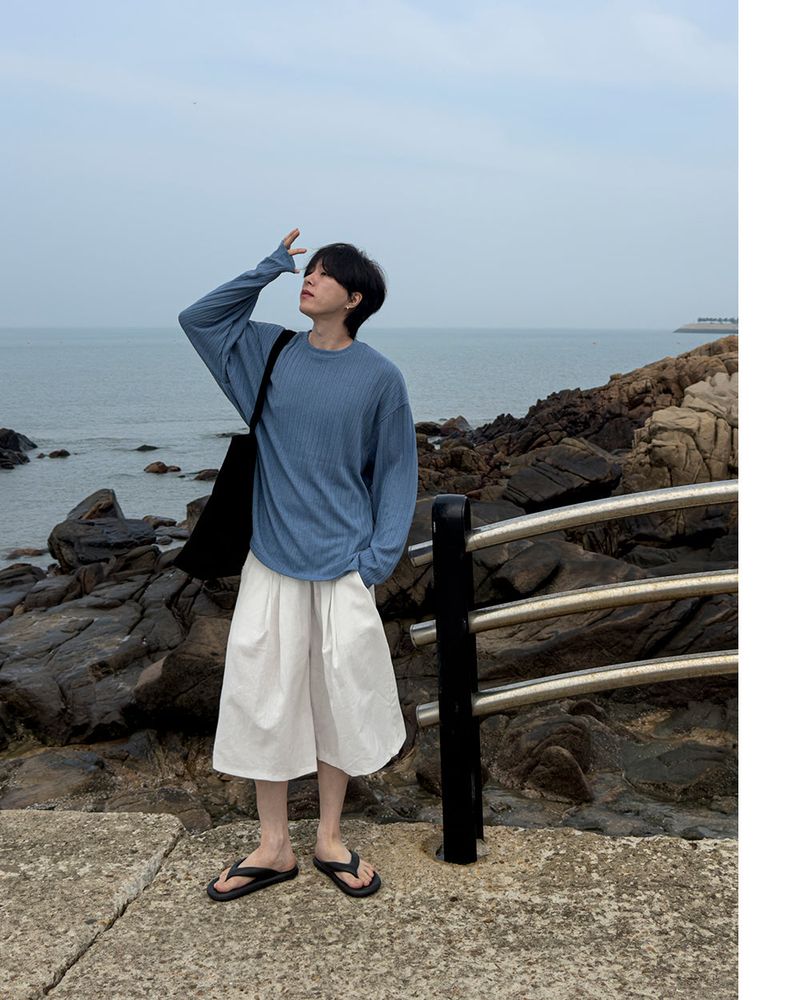 Rok Linen Pintuck Bermuda Pants