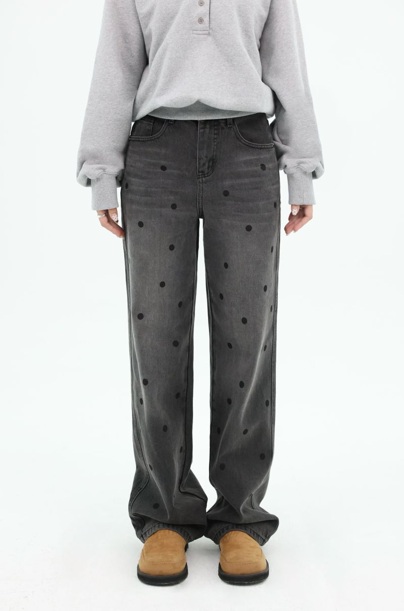 DOT PRINT STRAIGHT DENIM code 26002