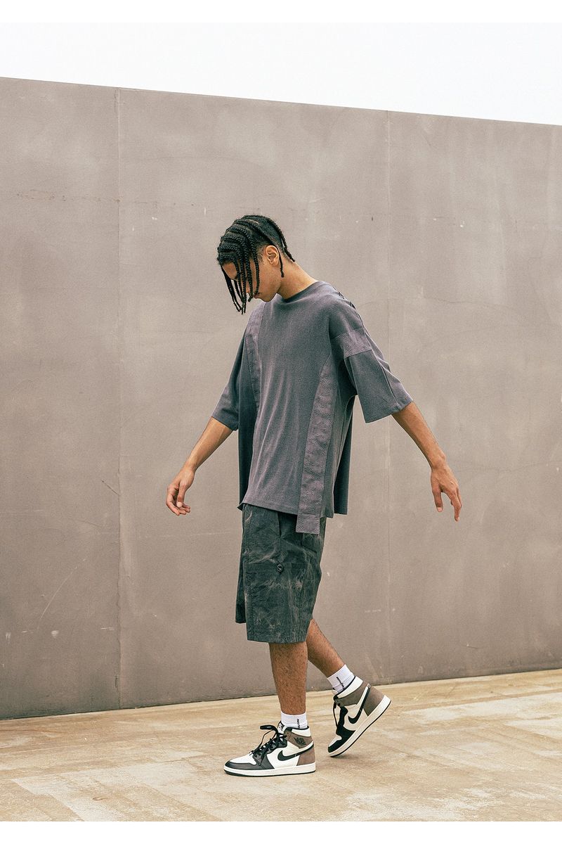 TYE-DYED CARGO POCKET SHORT PANTS
