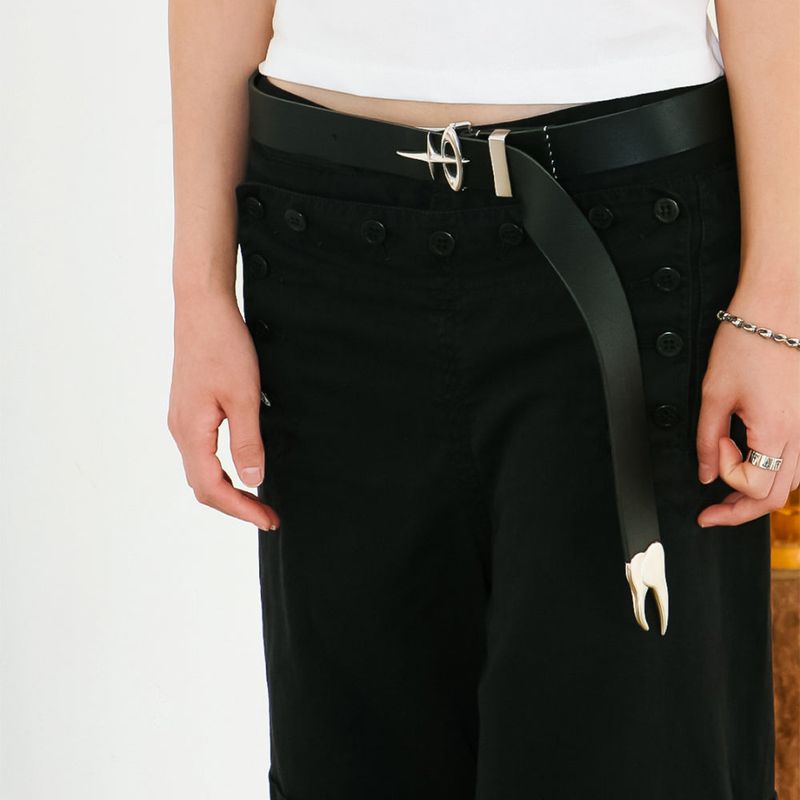 Teeth Logo Belt (Silver)