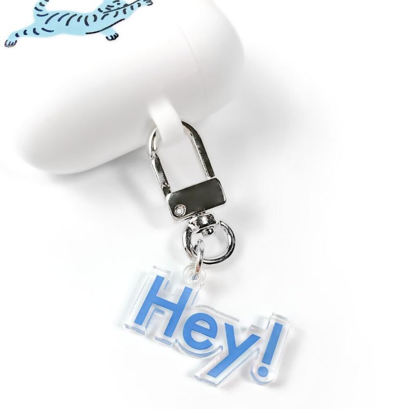 HEY TYPOGRAPHY KEY RING