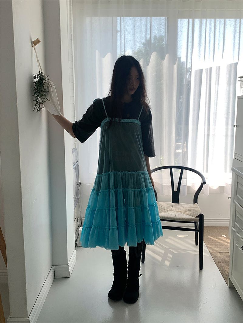 CANCAN LAYERED SKIRT DRESS (3C)