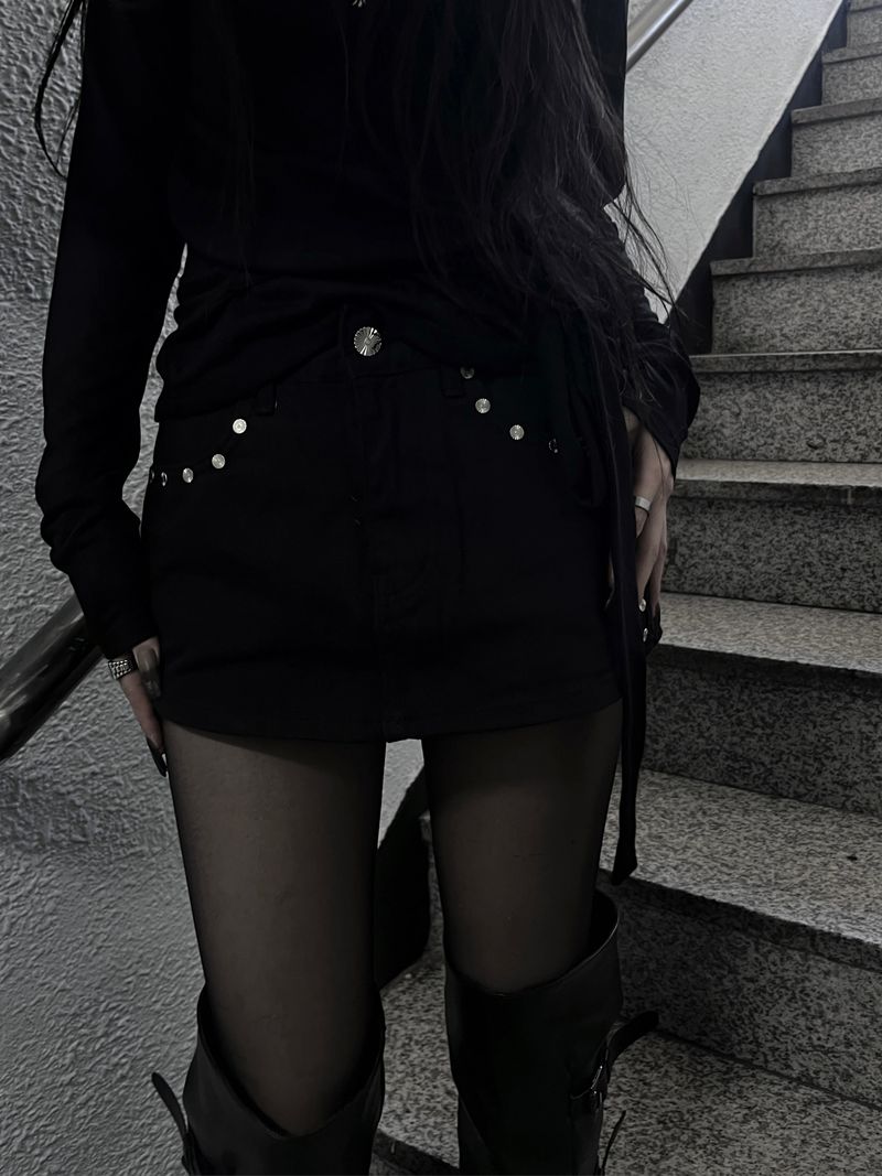 rivet unique skirt pants (2color)