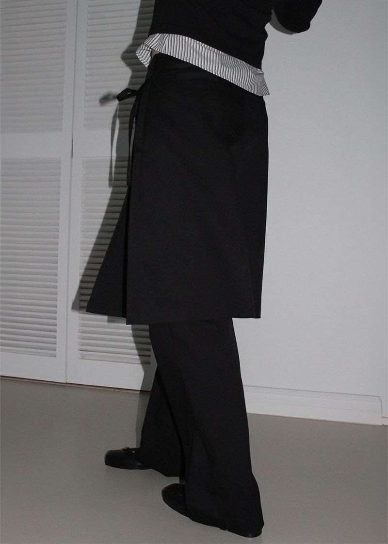 LAYERED SKIRT SLACKS