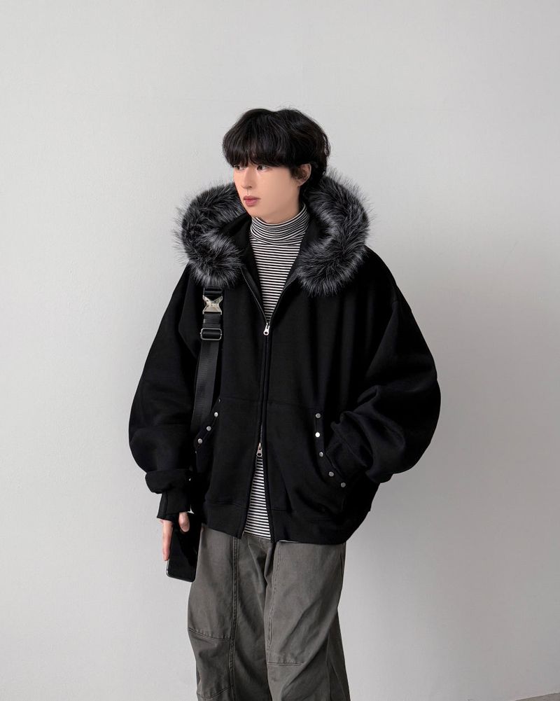 Piercing Raccoon Hood Zip-Up