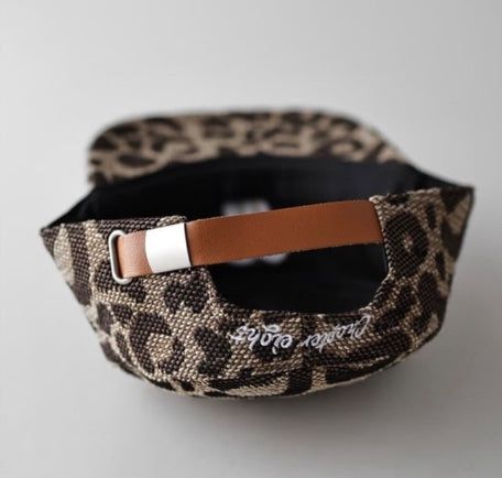 Multi Pattern Leather Strap Pillbox Ball Cap