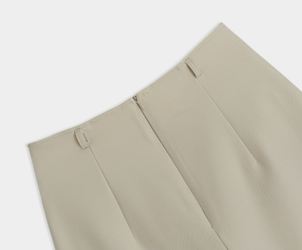 Lavigne Simple A-line Belted Mini Skirt