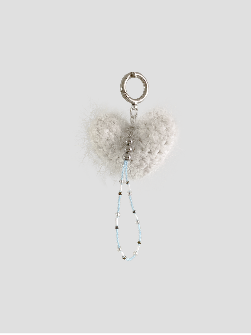 Heeu Studio(ヒユスタジオ)の「ハートキーホルダー_アイボリー(アクセサリー)」