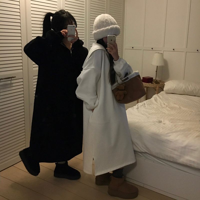[BELLIDE MADE] Blanket, double-sided raised sailor long dress