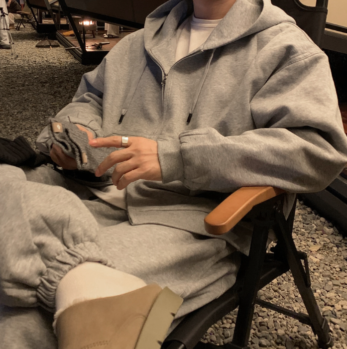 【Setup】 Aiden Winter Quilted Sweatshirt Padded Setup