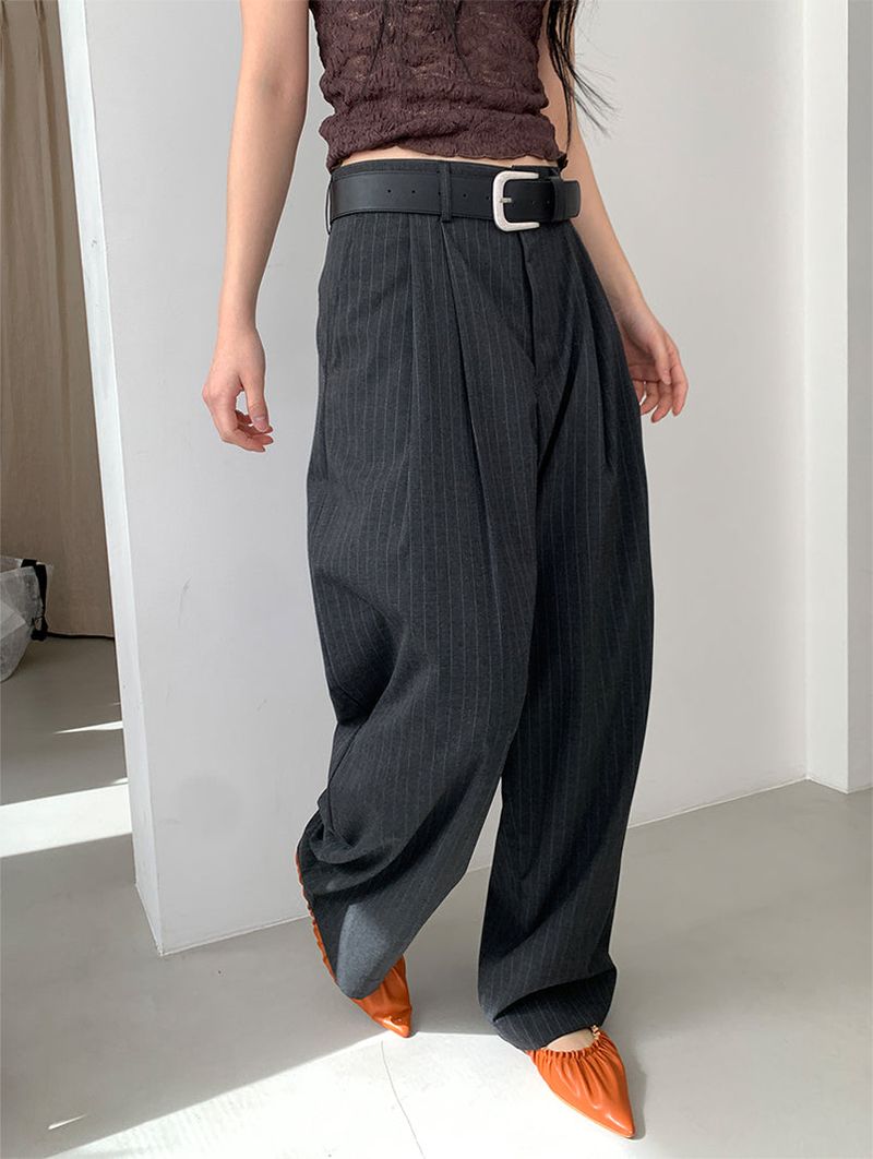 STRIPE TWILL BALLOON SLACKS (2C)