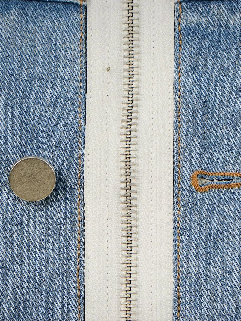 HD Denim Collar Bomber Jacket