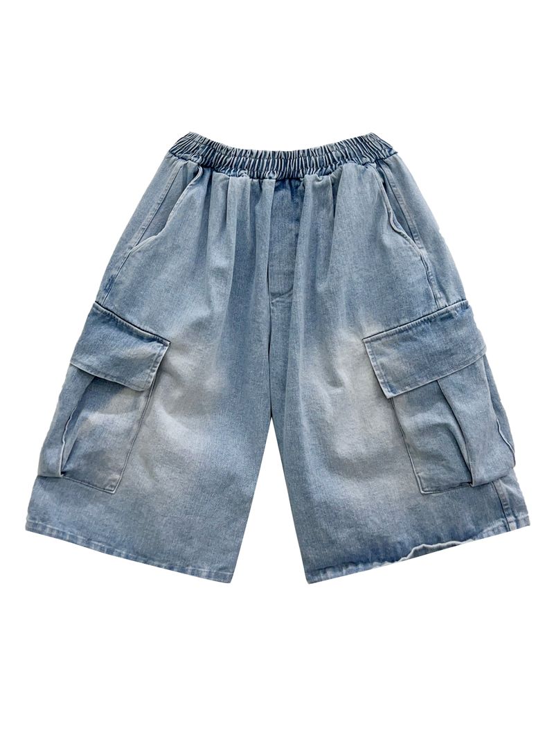 Vintage Washed Denim Shorts 3C