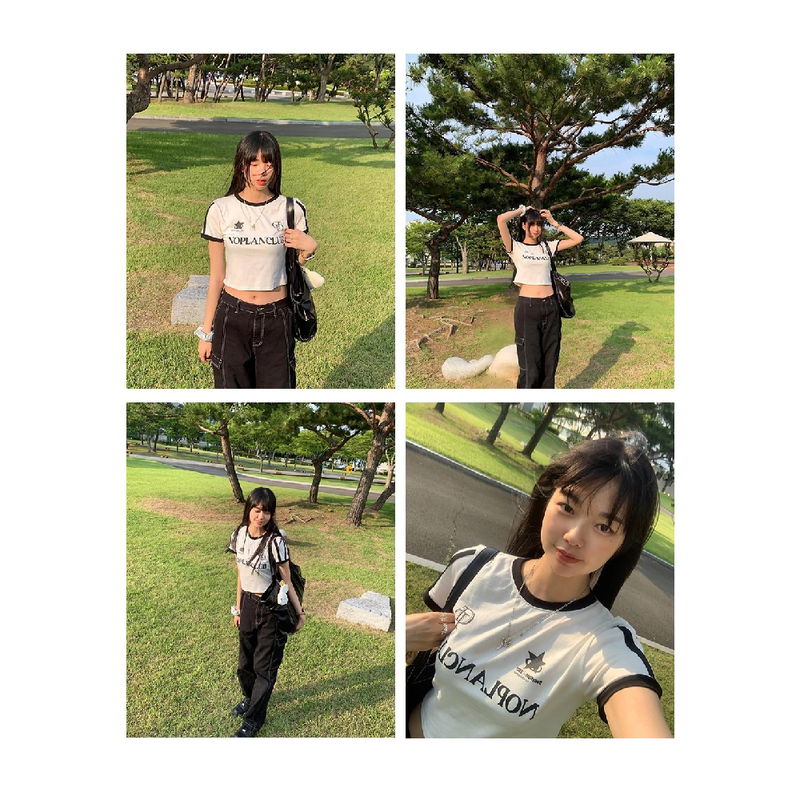 'NO PLAN CLUB' CROP TOP_MAGENTA