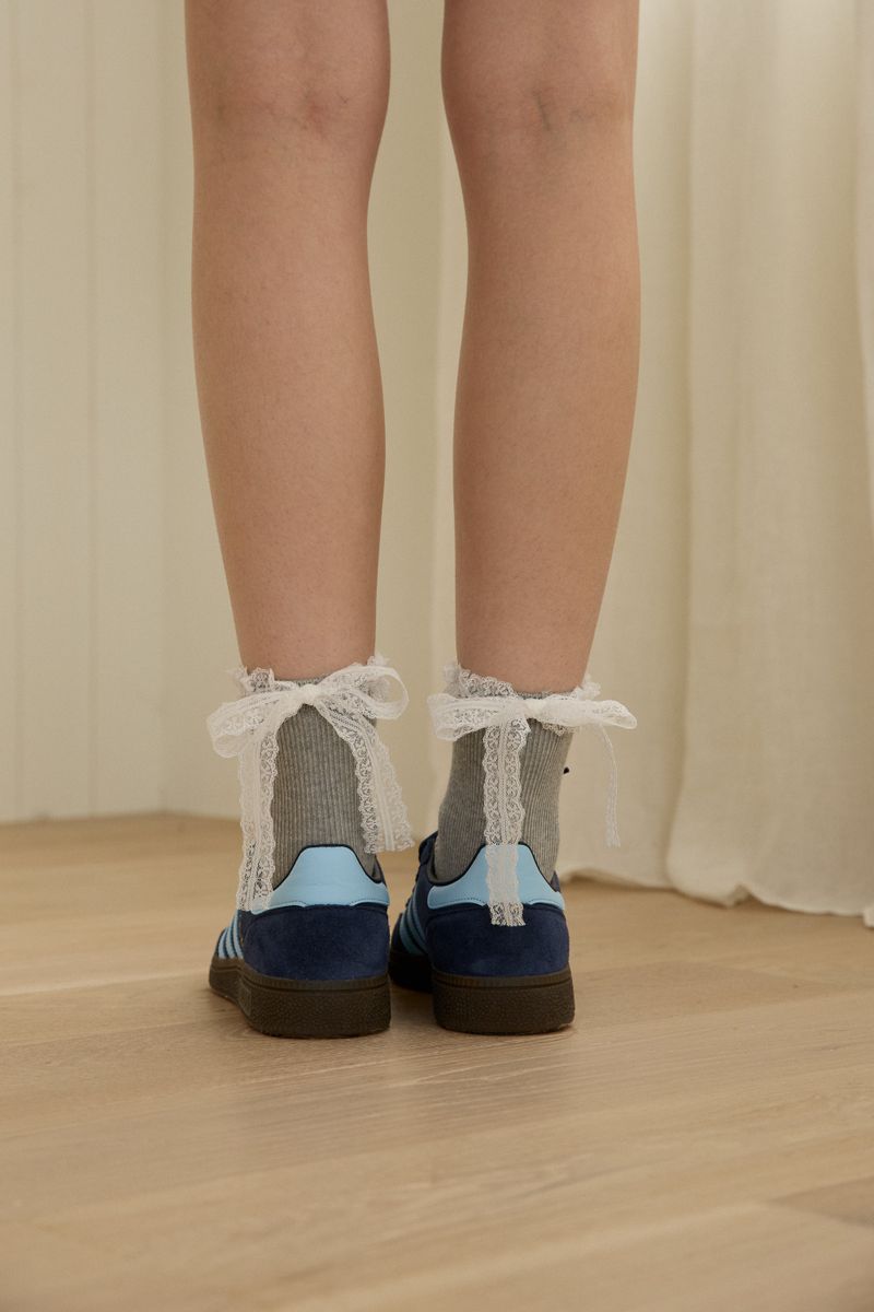 [2EA 1SET] BOUQUET LACE SOCKS