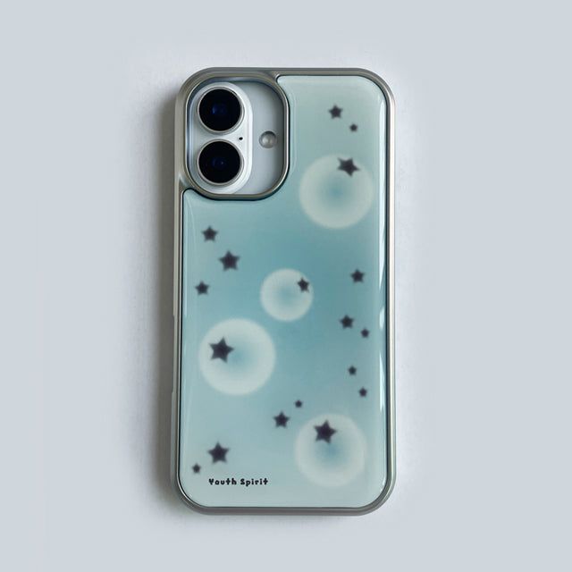 Stylish tomato blue silver epoxy case