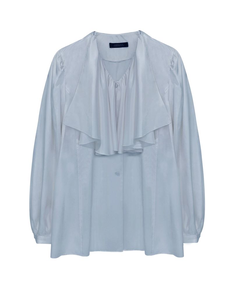 Satin scarf blouse