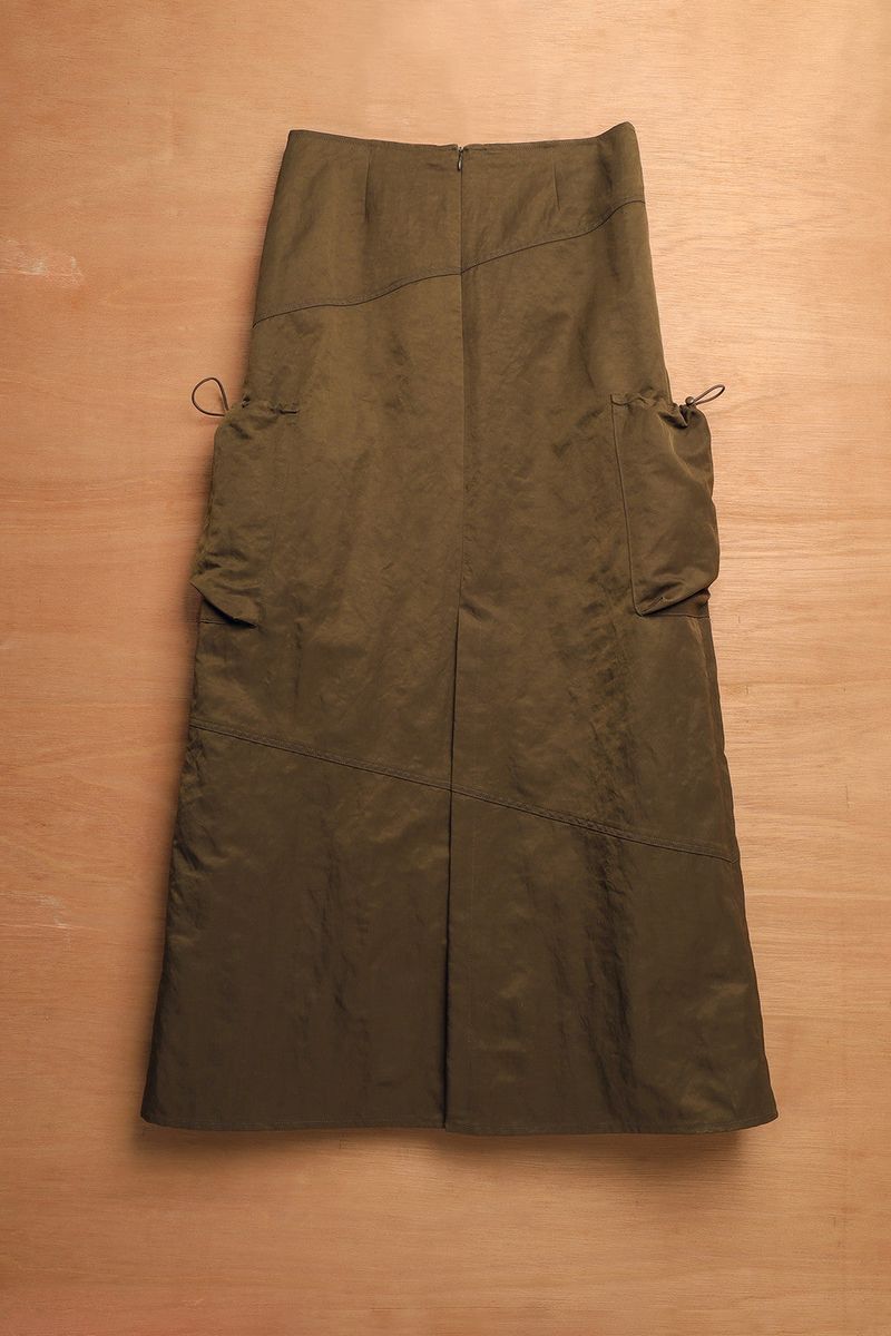 PIA CARGO SKIRT-DEMETER KHAKI