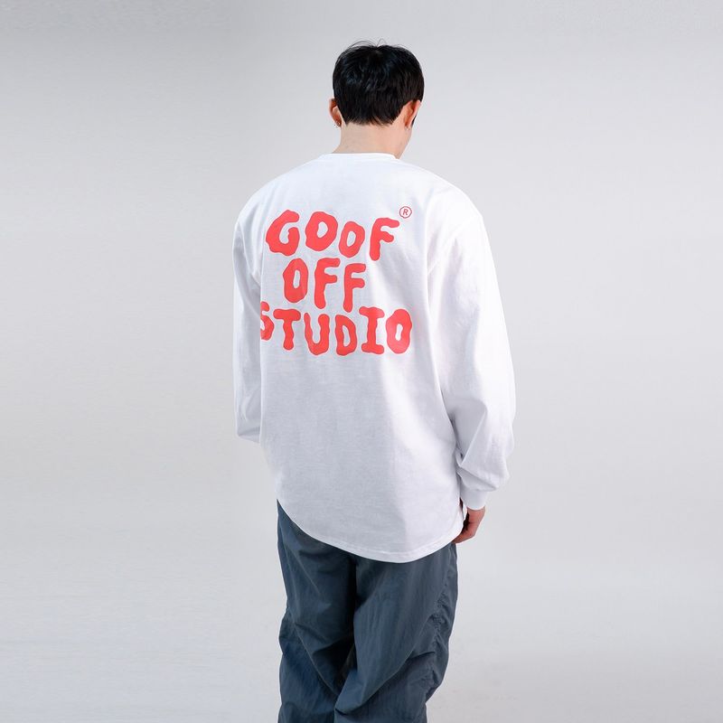 GF MAIN LOGO LONGSLEEVE - ( White )