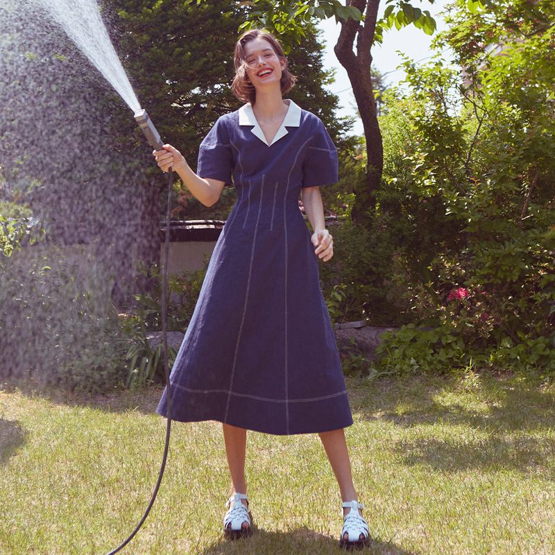 VITALSIGN(バイタルサイン)の「Stitch Shaped Collar Dress(Dresses)」