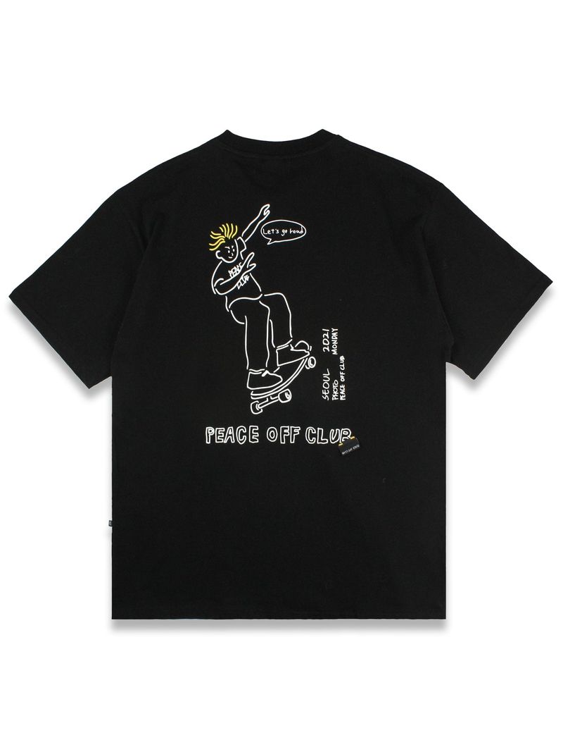peaceoffclub（ピースオフクラブ）の「Board_Boy Short Sleeve Tee BLACK（Tops）」