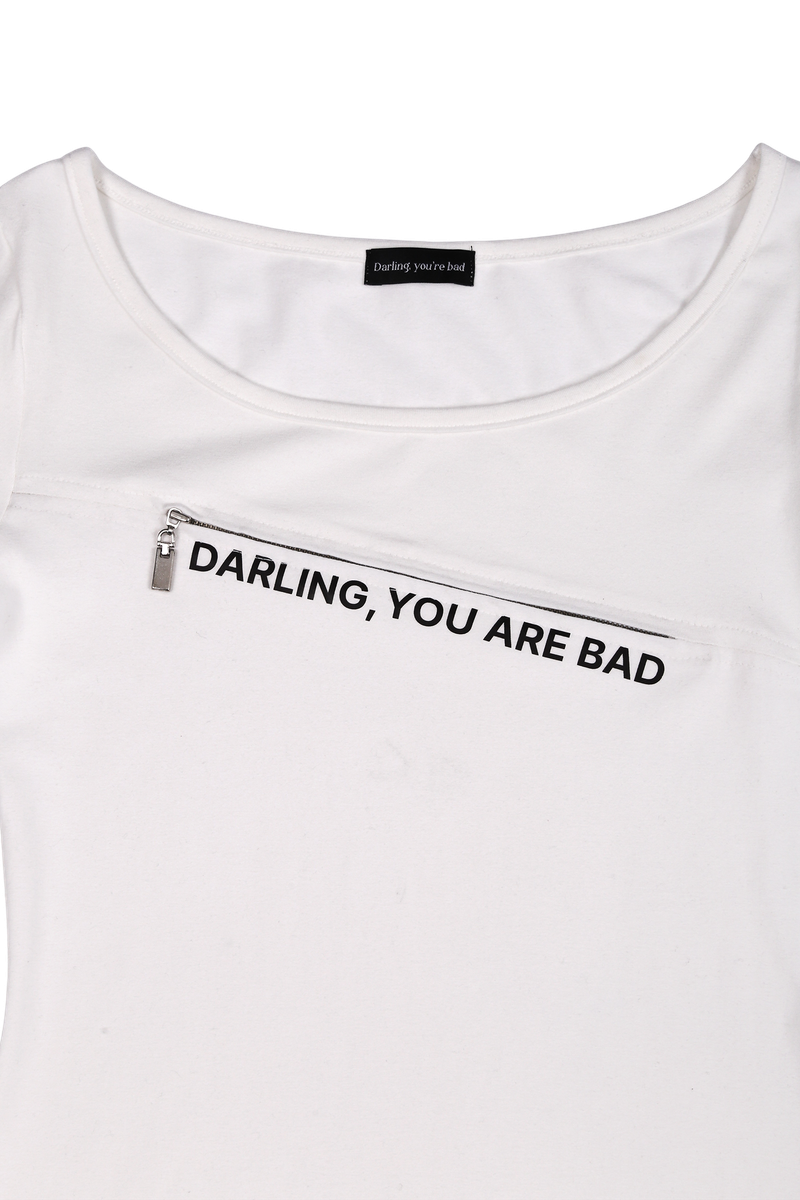 UNZIPPED LOGO T-SHIRT #WHITE