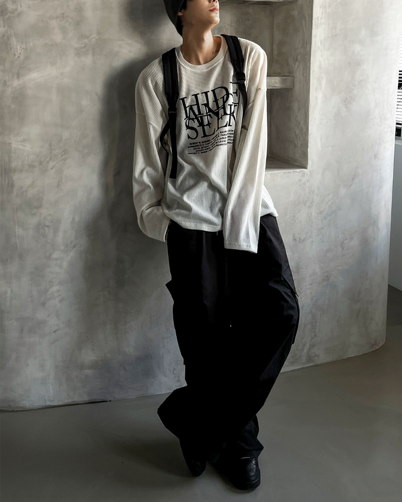 dope lettering knit long-sleeved