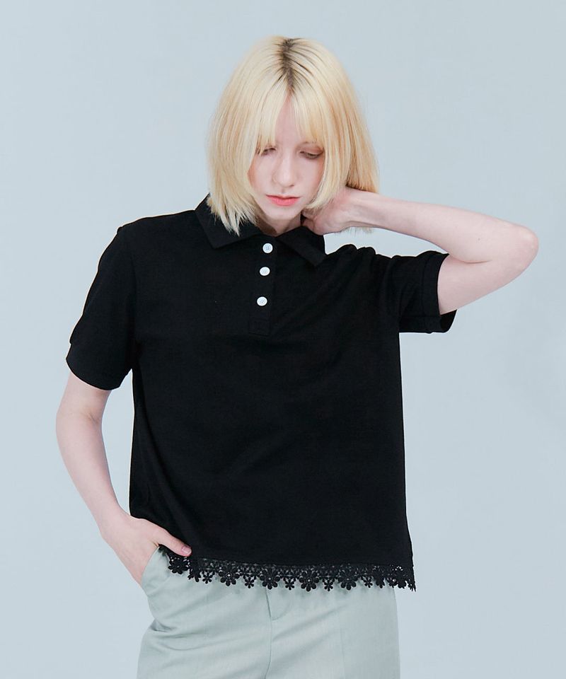 WEREVE(ウィレブ)の「Lace polo shirt(Tops)」
