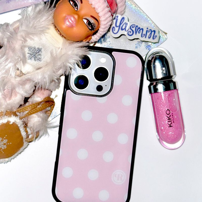 holypeachproject（ホリーピーチプロジェクト）の「[MADE] m dot. (pinkwhite) glass bumper iPhone case（Smartphone Accessories）」