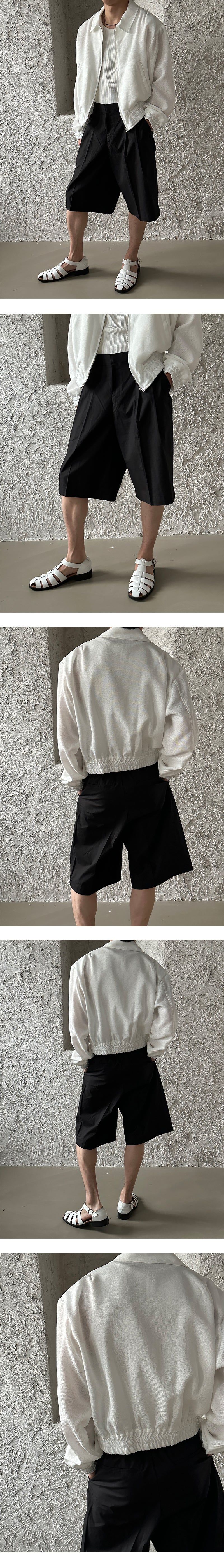 [S/S] Linen crop blouson jacket (3color)