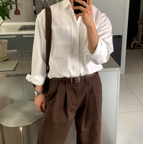Logane Basic Oxford Overfit Shirt