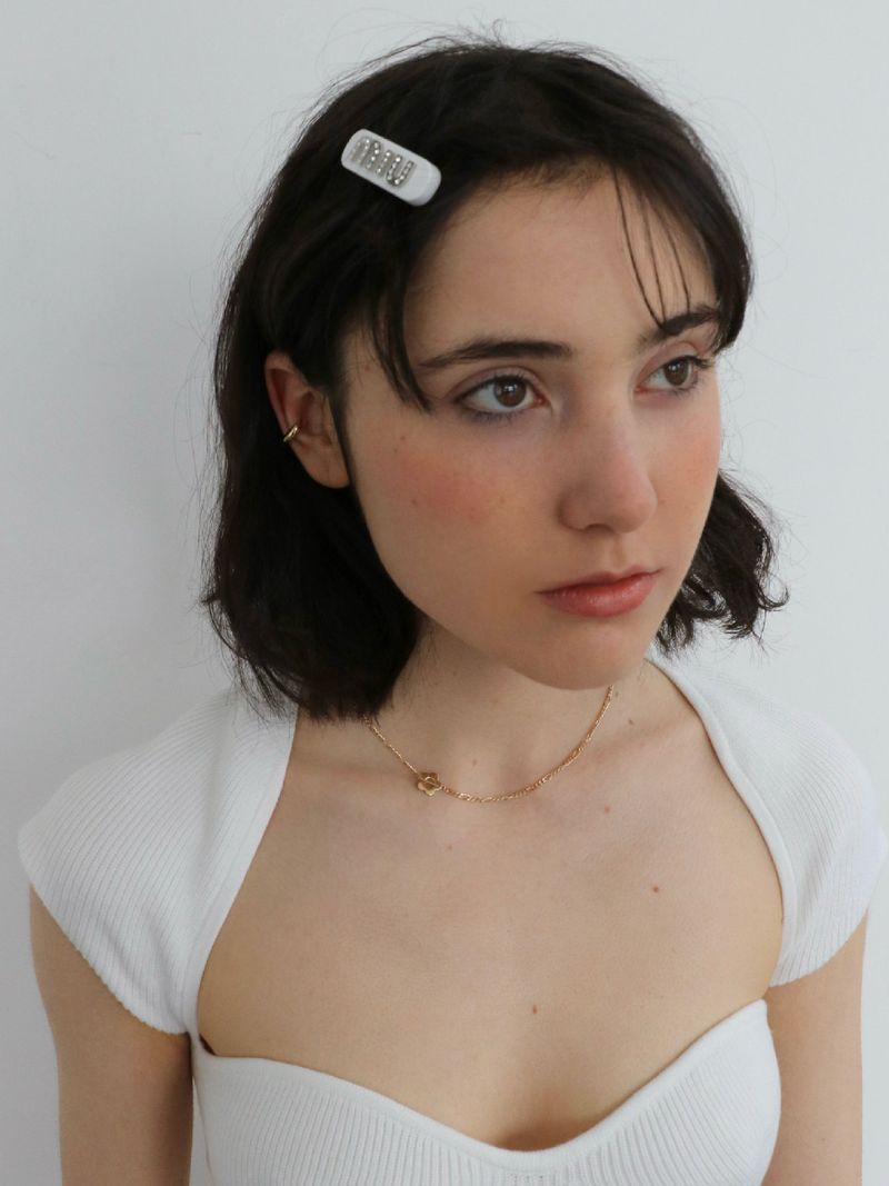Flower toggle necklace / 14k gold plated