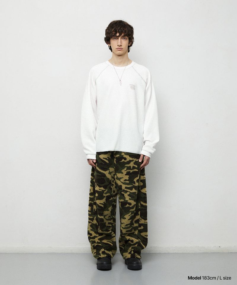 mahagrid（マハグリッド）の「SLASH LOGO WAFFLE LONG SLEEVE_WHITE（Tops）」