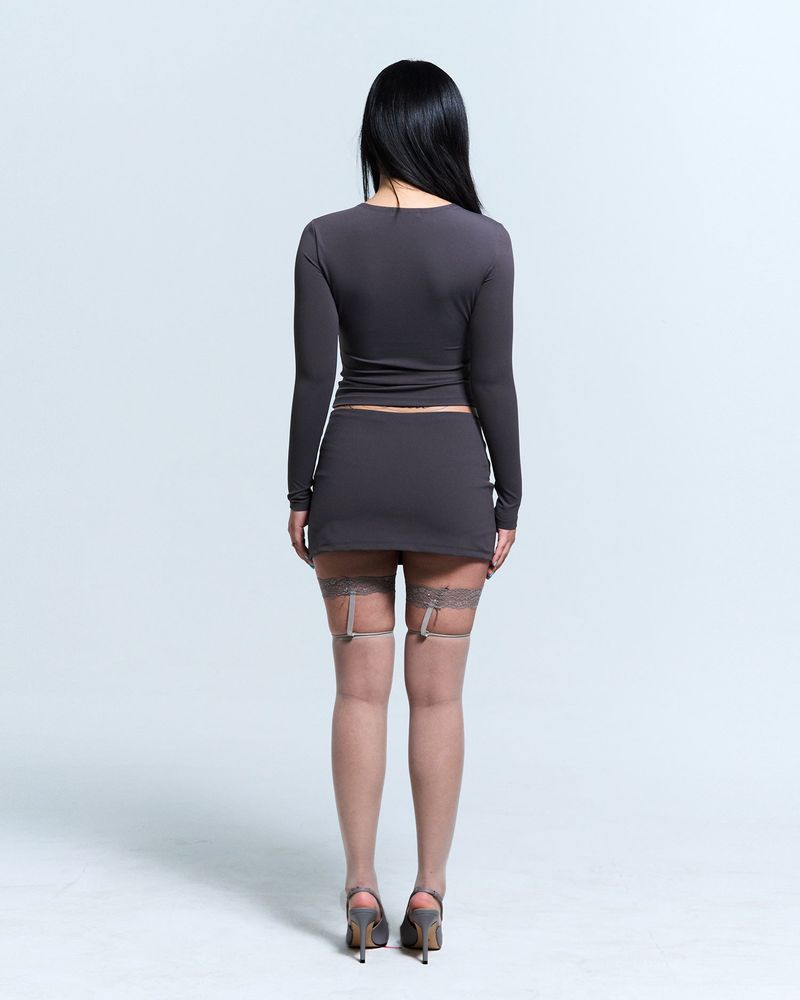[CHARCOAL] SKINA SKIRT