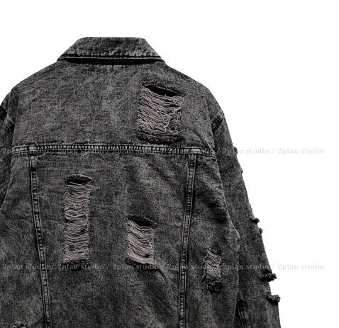 Metro Washing Damage Denim Jacket