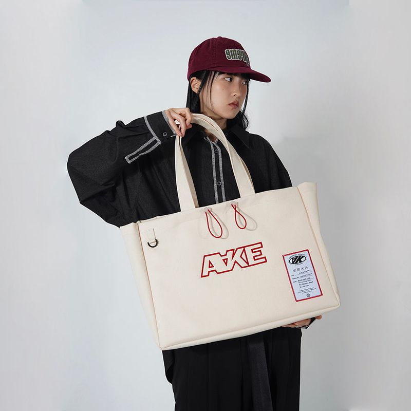 A LABEL CANVAS BAG (ivory!)