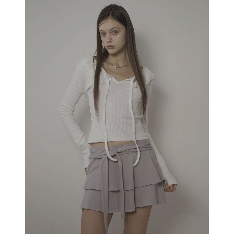 PLIE SKIRT-MAUVE GRAY
