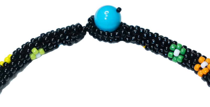 Flower signature crochet necklace (Black)