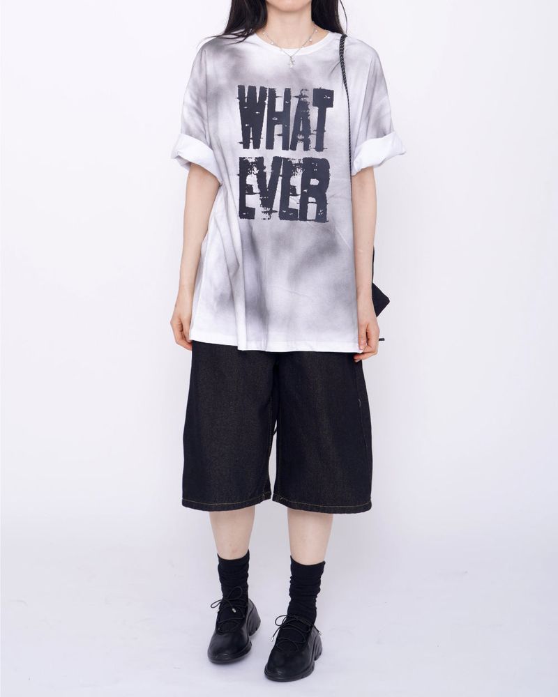 [Unisex] Whatever Dirty ウォッシュド半袖Tシャツ