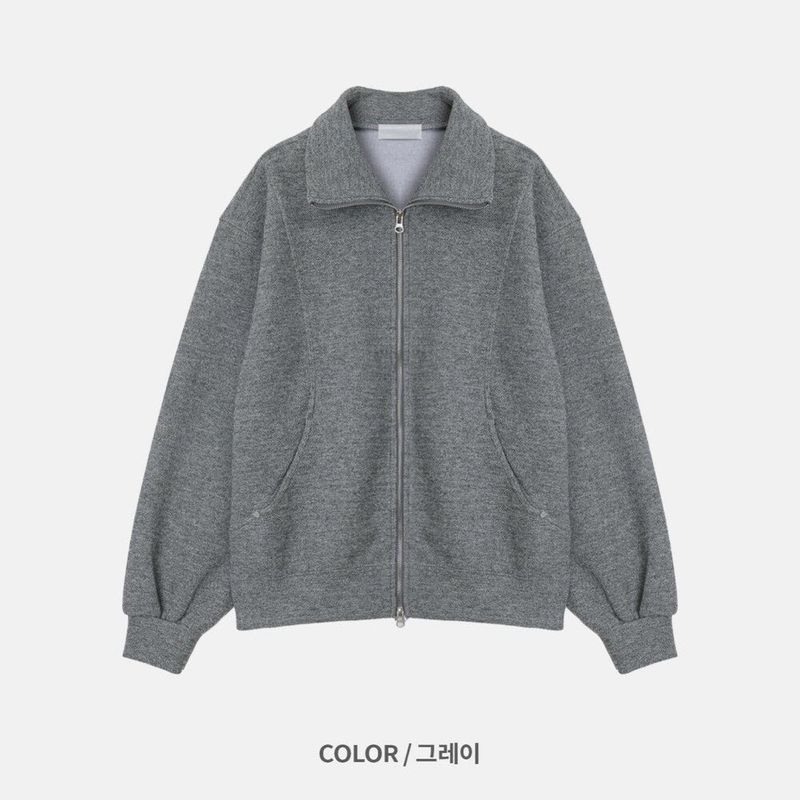 Remind knit zip up