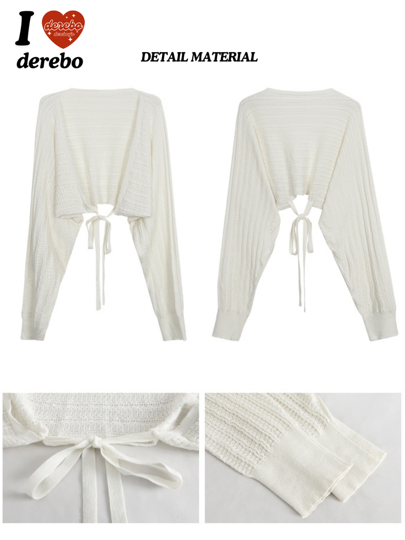 Air conditioner loose fit bolero cardigan