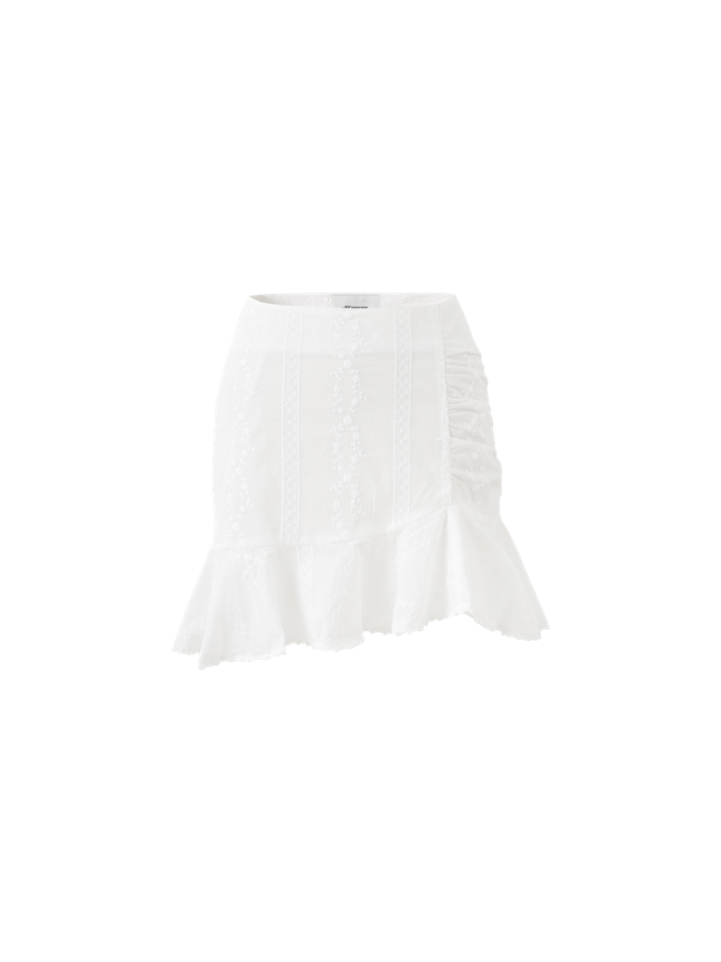 Rosie shirring skirt (white)