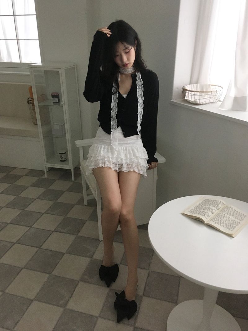 Frill Mini Dress (Tie set)