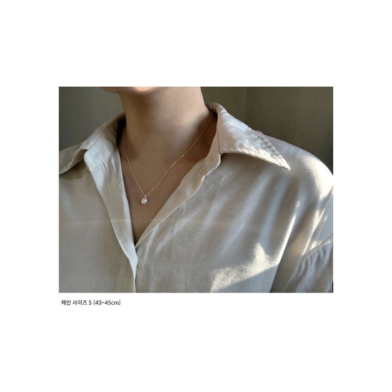 DROP PEARL 14K GOLDFILLED NECKLACE (S size