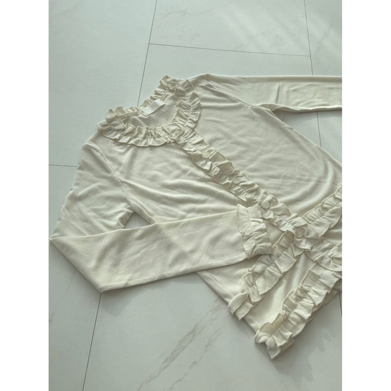 Icing frill cardigan
