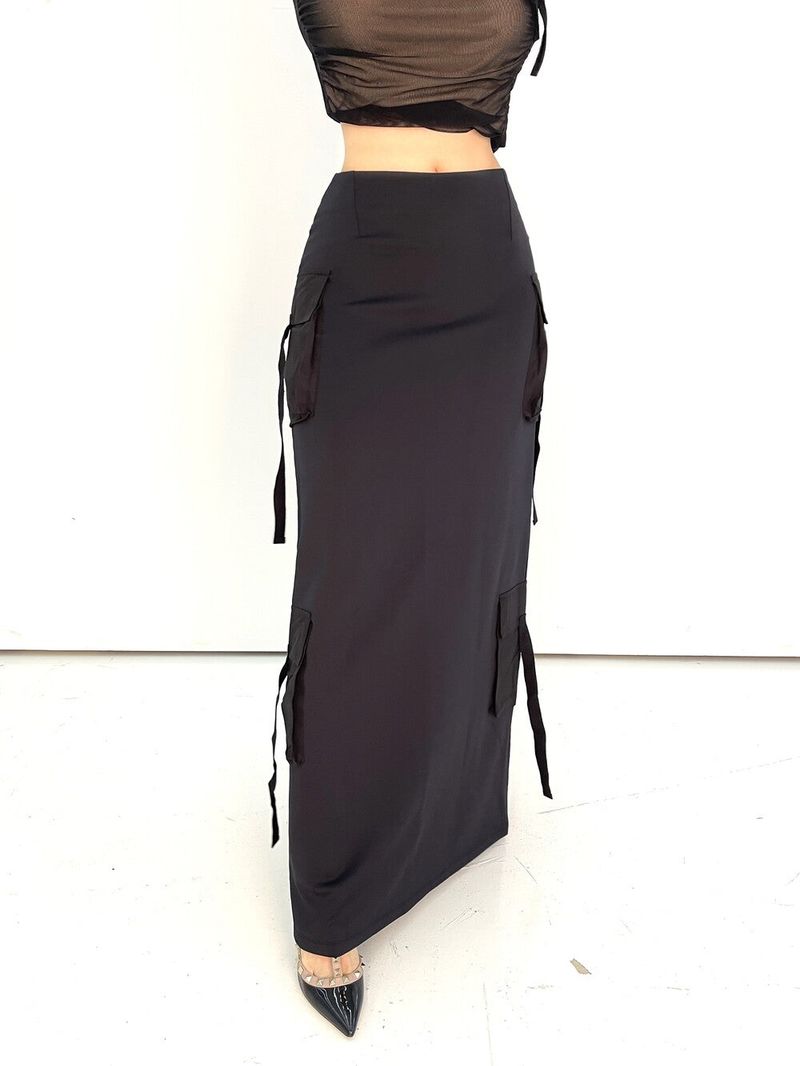 Seow(ソウ)の「1025. Cargo maxy deep slit sk (2color)(Skirts)」